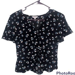 Black and floral top size small